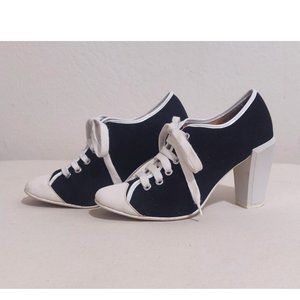 Bronx Lace Up Sneaker Block Heels